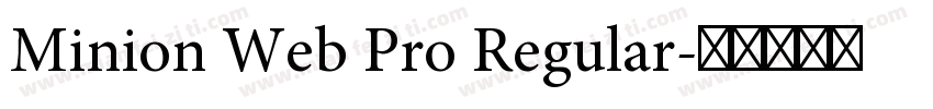 Minion Web Pro Regular字体转换